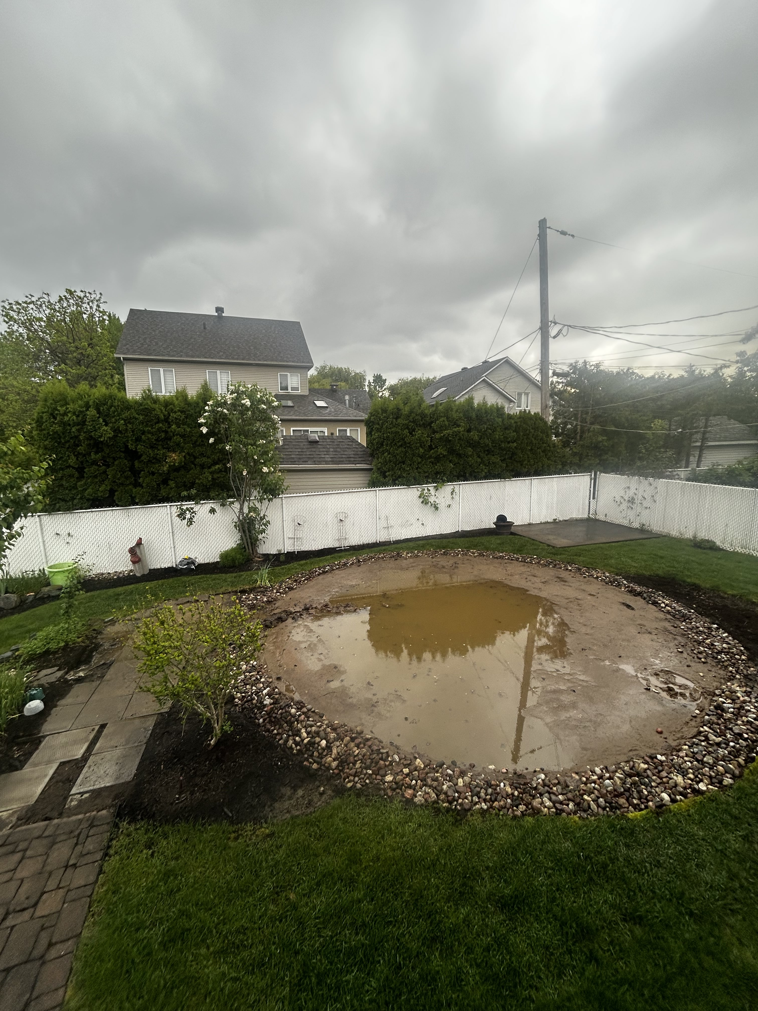 After pool removal