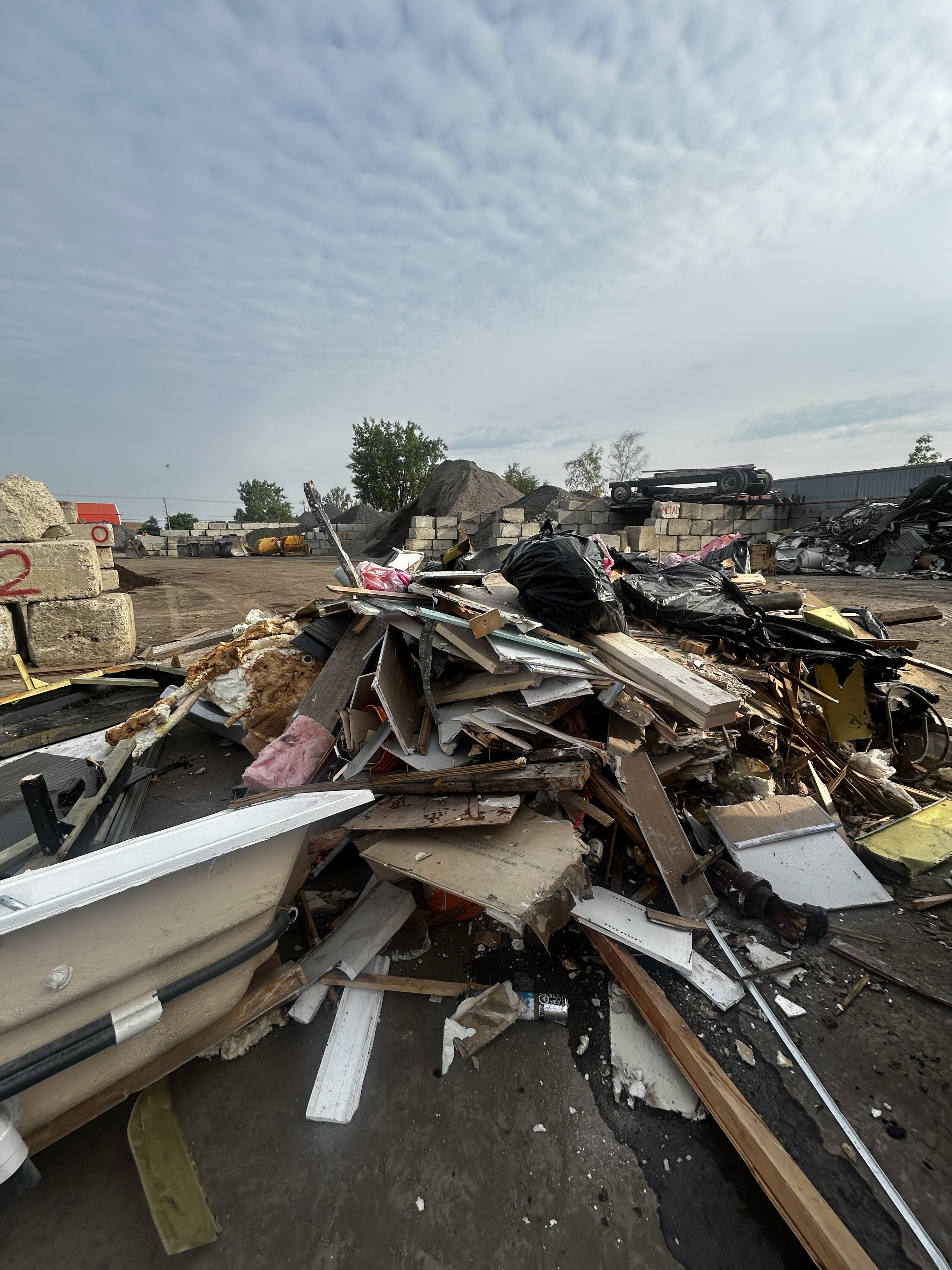 Construction waste pile