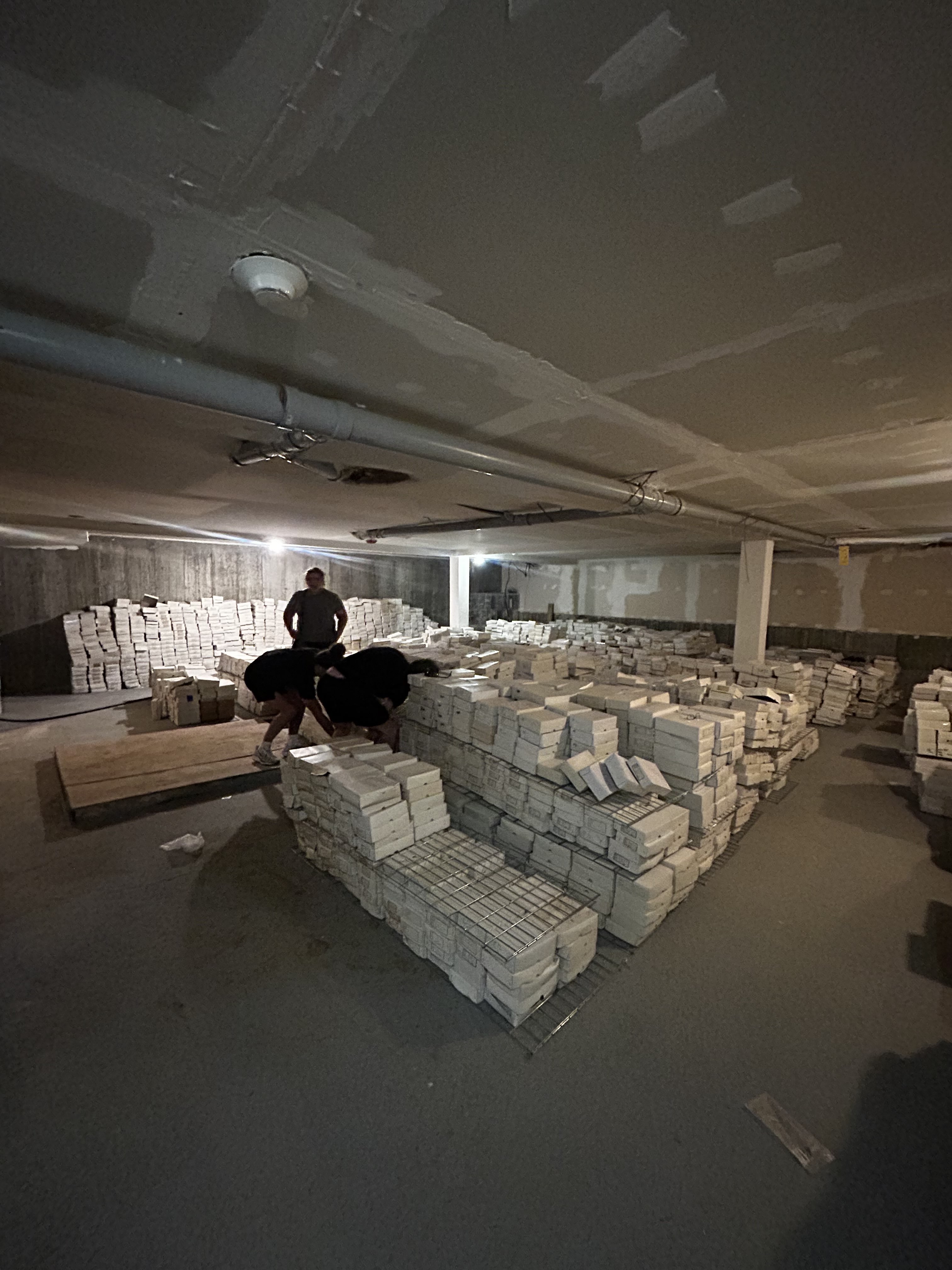 Commercial cleanout in progress